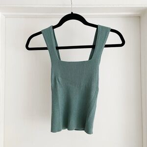 Elevated Ribbed Squareneck Tank by Abercrombie & Fitch